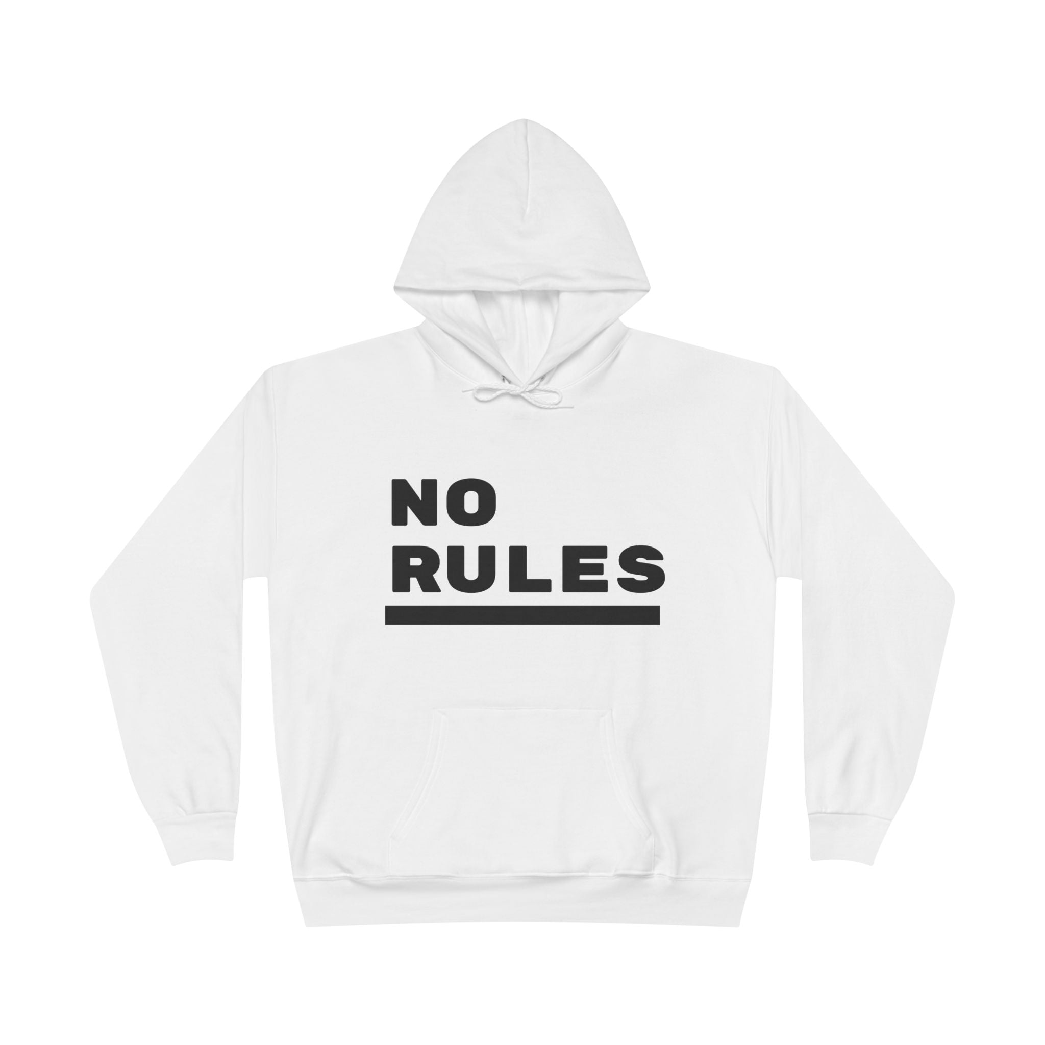 "No Rules" Hoodie-White, Black, Blue, Red, Navy